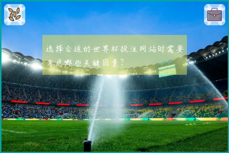 选择合适的世界杯投注网站时需要考虑哪些关键因素？