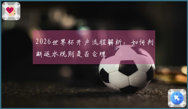 2026世界杯开户流程解析，如何判断返水规则是否合理